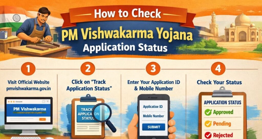 PM Vishwakarma Yojana Status Check 2026 Process to check application status