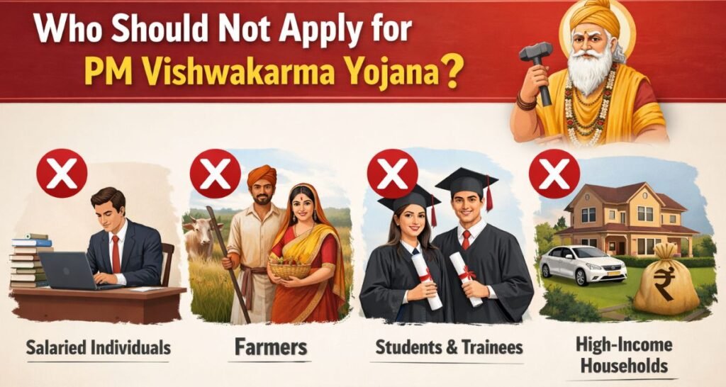 Who Should Not Apply for PM Vishwakarma Yojana? 