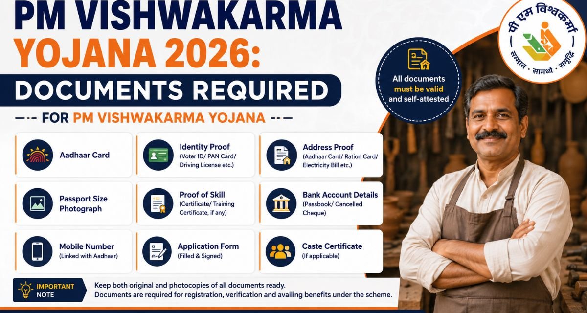 PM Vishwakarma News Documents Required for PM Vishwakarma Yojana